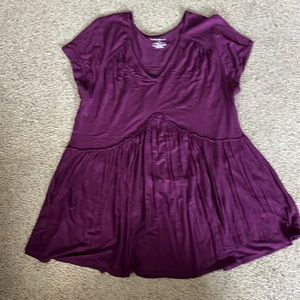 Lane Bryant dark purple A Line Flowy Top